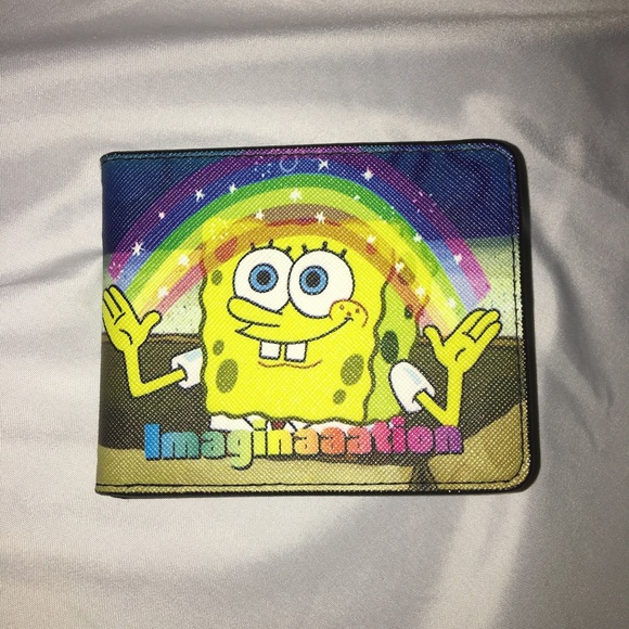 NEW Tags Sponge Bob imagination rainbow wallet - Picture 1 of 5